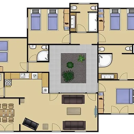 Villa Playa Blanca Sleeps 8 Pool Wifi